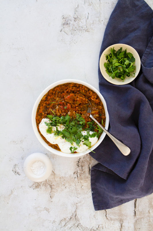Rose with Lentil Curry