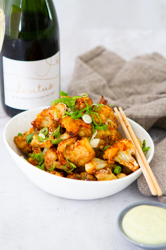 Sparkling Brut with Roasted Asian Cauliflower